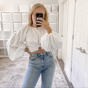 NEW Aje Allegro Puff Sleeve Top